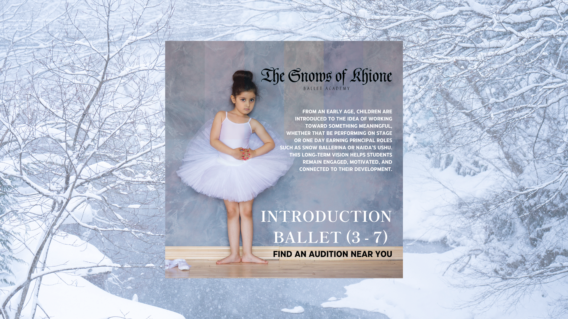 Introduction Ballet for kids at The Snows of Khione Ballet Academy